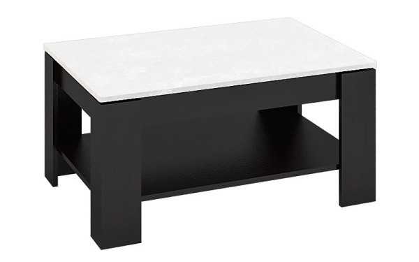 Стол журнальный Бостон СТЖ-01 Венге/Бетон Белый