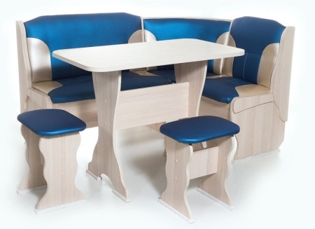 Кухонный Уголок Орхидея/Разные Цвета (Диван + Стол + Табуреты)